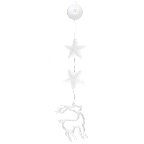 Фигура светодиодная Олень 11517 см (батарейки 3 ААА), 1 реж, Белый_5