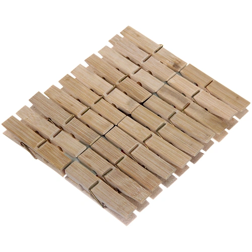 Прищепки бельевые Селфи бамбук (20шт) 6см