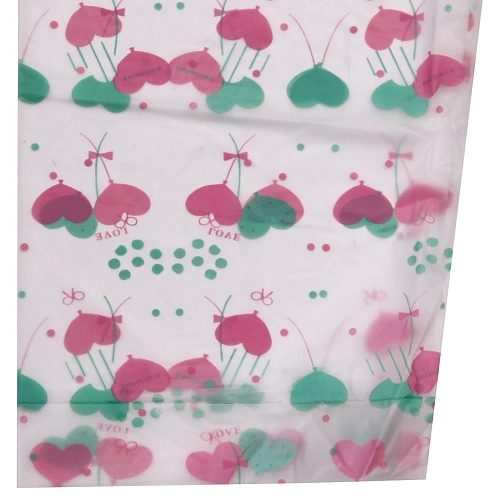 Дождевик-плащ 100 Мкрн 11065см Сердечки с капюшоном и завязками, на кнопках, матовый ДоброСад_4