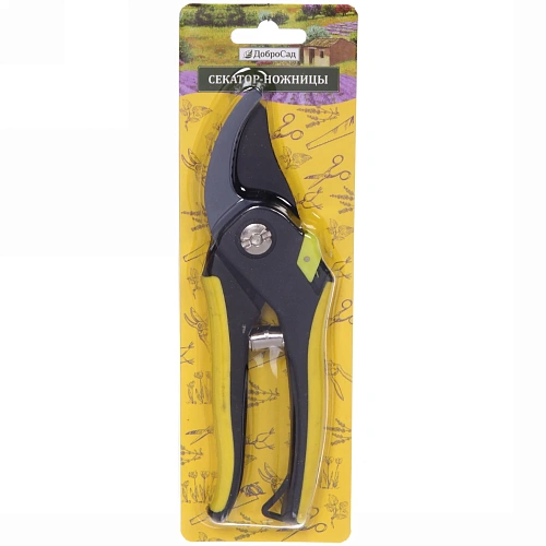 Секатор плоскостной 8 (20см) Макси пластиковые прорезиненные ручки ДоброСад_11