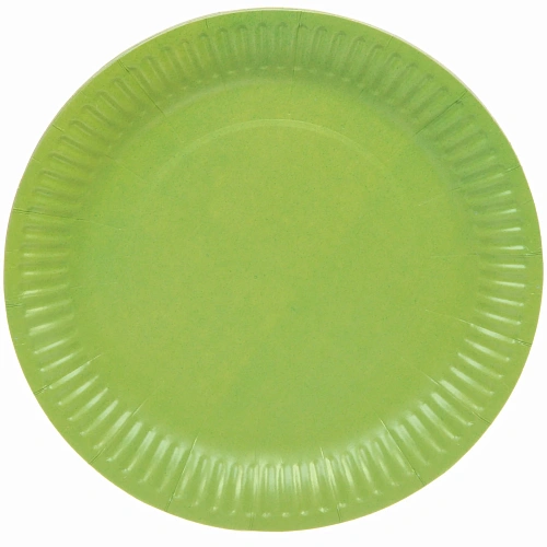 Тарелка бумажная 18 см в наборе 10 шт "Салатовая"