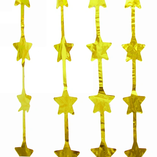 Занавес фольгированный Звёзды ш1м, в19м (глянец), золото_3