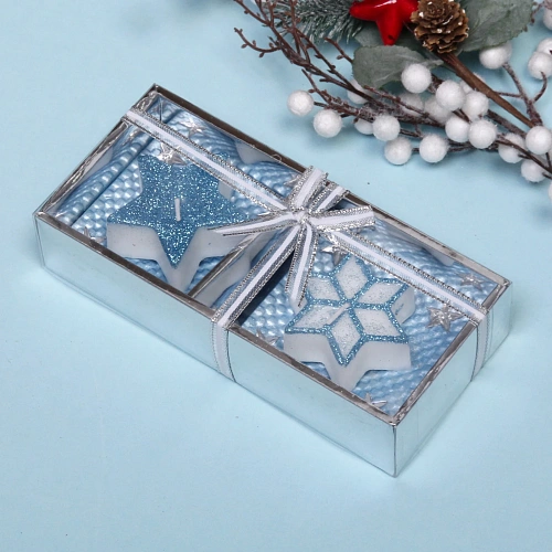 Свечи новогодние Искры 185x85x4 см, голубой_5