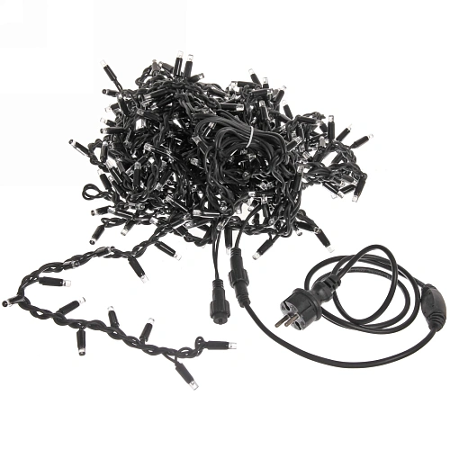 Гирлянда для улицы ЗАНАВЕС Мерцание ш2 в1,5 м 320 ламп LED, черный провод, IP-65, Белый  (возможность соединения)_6