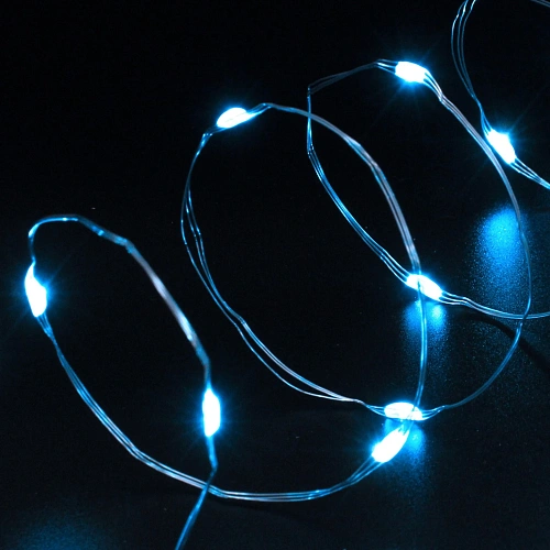 Гирлянда для дома НИТЬ Роса 20 м 200 ламп LED, 8 реж,IP-20, Синий_12