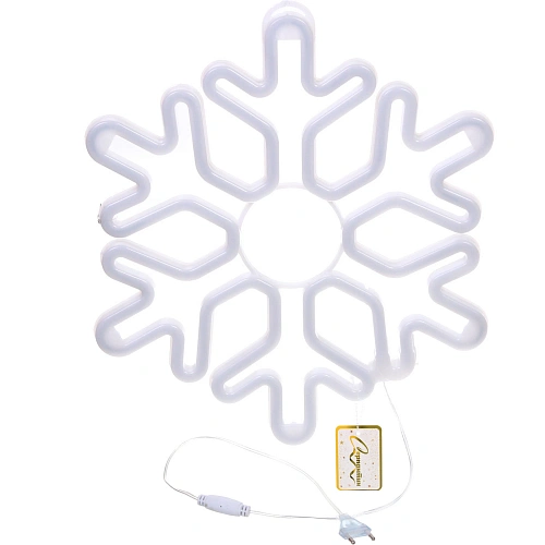 Фигура светодиодная Зимняя снежинка 38 см, (постоянное свечение), 220V, Белый_3