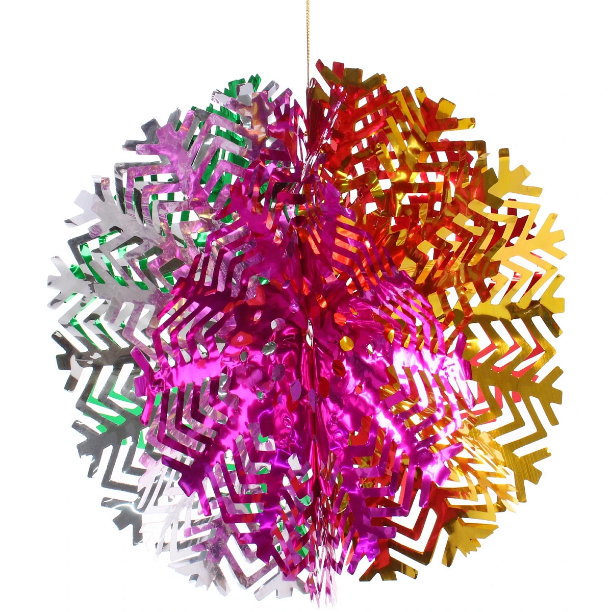 Украшение фольгированное "Снежный шар" d-30 см, Мультицвет