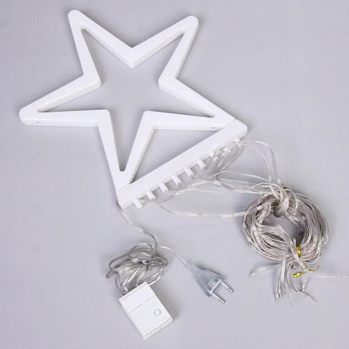 Гирлянда для дома ЗАНАВЕС Звездное сияние 2 м (водопад) 196 ламп LED, 7 режимов, IP-20, 220v, Белый_6