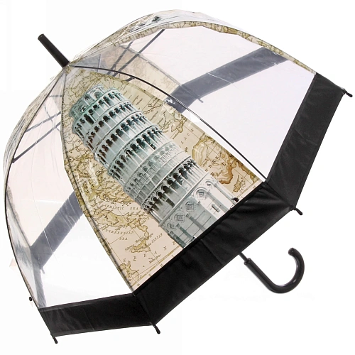 Зонт-трость женский купол Сити, 8 спиц, микс 4 цвета, d-80см, длина в слож виде 82см   _24