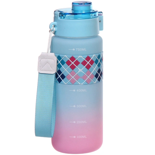 Бутылка питьевая пластиковая 750мл Настроение, микс цветов_6