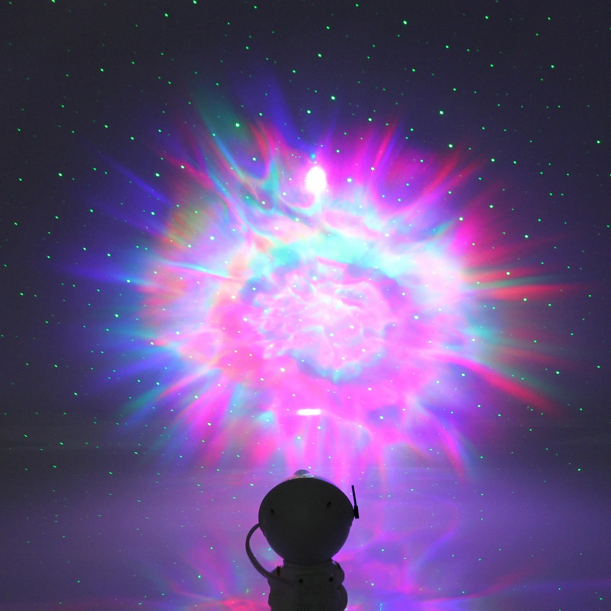 Световой прибор Лазер "Космос" 12*8*8 см, пульт д/у, питание от USB (DC)