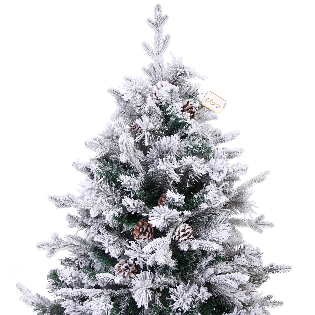 Елка "Заснеженная принцесса" 120 см, ПВХ, леска, резина с белым напылением (355 веток)