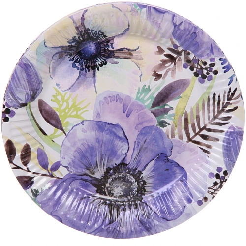 Тарелка бумажная 18 см в наборе 10 шт "Цветочный сад"
