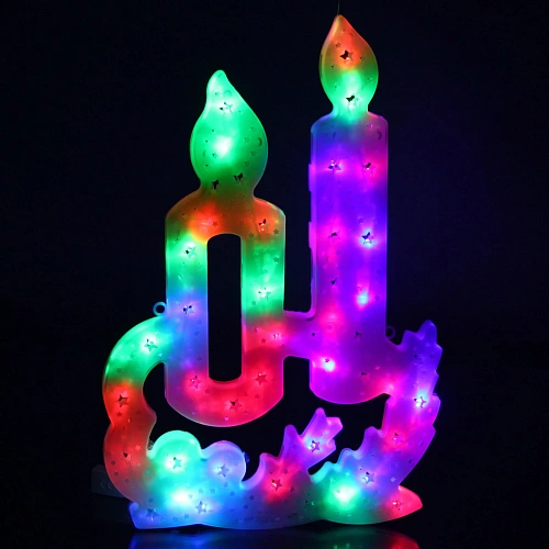 Световое панно, 40см,Свечи мультицвет_5