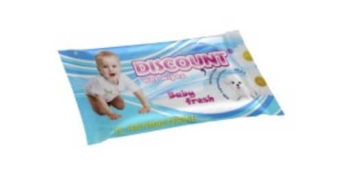 Салфетки влажные для детей "Discount" с экстрактом ромашки 15 шт