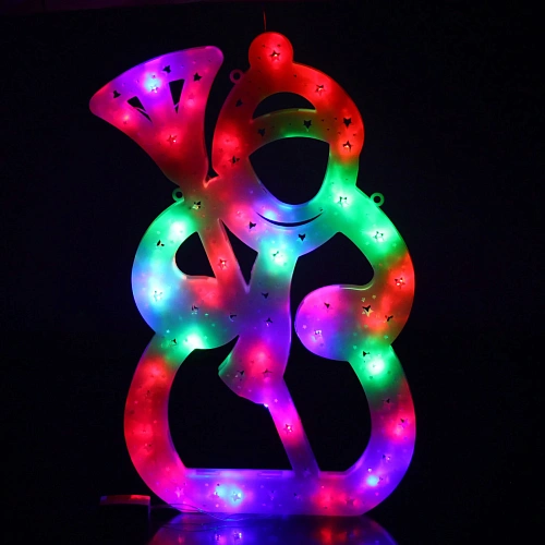 Световое панно, 40см,Снеговик мультицвет_3