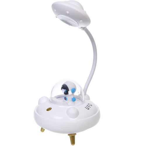 Настольная лампа "Sweet - Полёт в космос" LED 10,8*10,8*21,5 см, USB 3.7v 3w, Белый