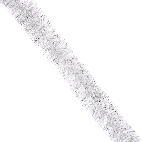 Мишура "Зимняя сказка" 2м, 9 см, Белый/Серебро