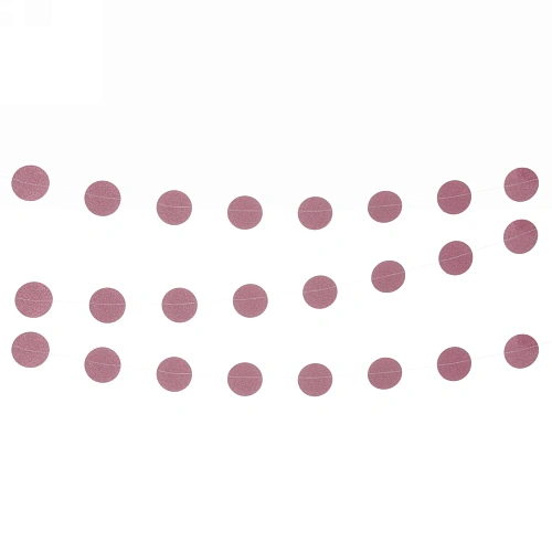 Растяжка "Вечеринка" 2,5 м 5 см Глиттер, (24 штук), шампань