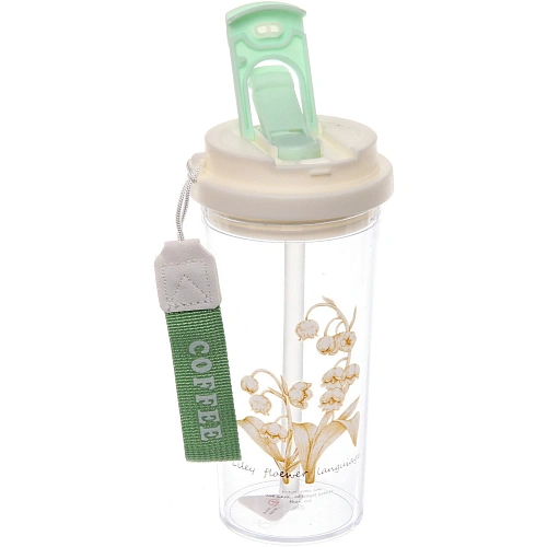 Бутылка питьевая пластиковая 500мл Ландыши, микс цветов_8