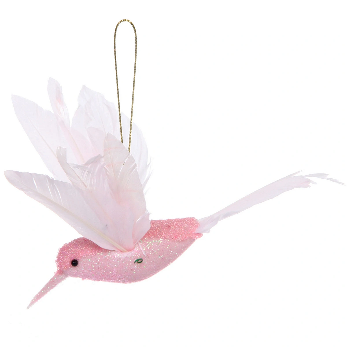 Украшение новогоднее "Колибри" 2,5*7*13 см, Розовый