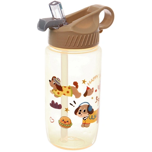 Бутылка питьевая пластиковая 580мл Песики, микс цветов_11