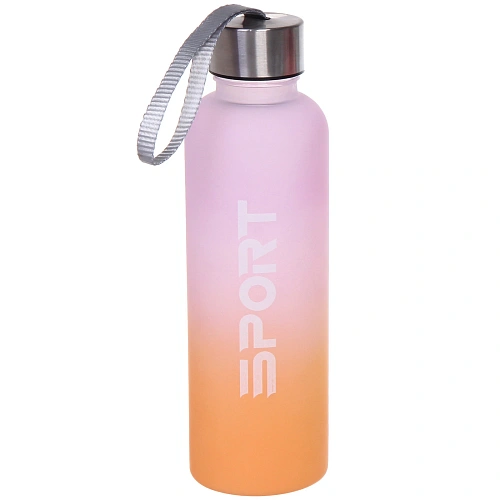 Бутылка питьевая пластиковая 600мл Градиент, микс цветов_4