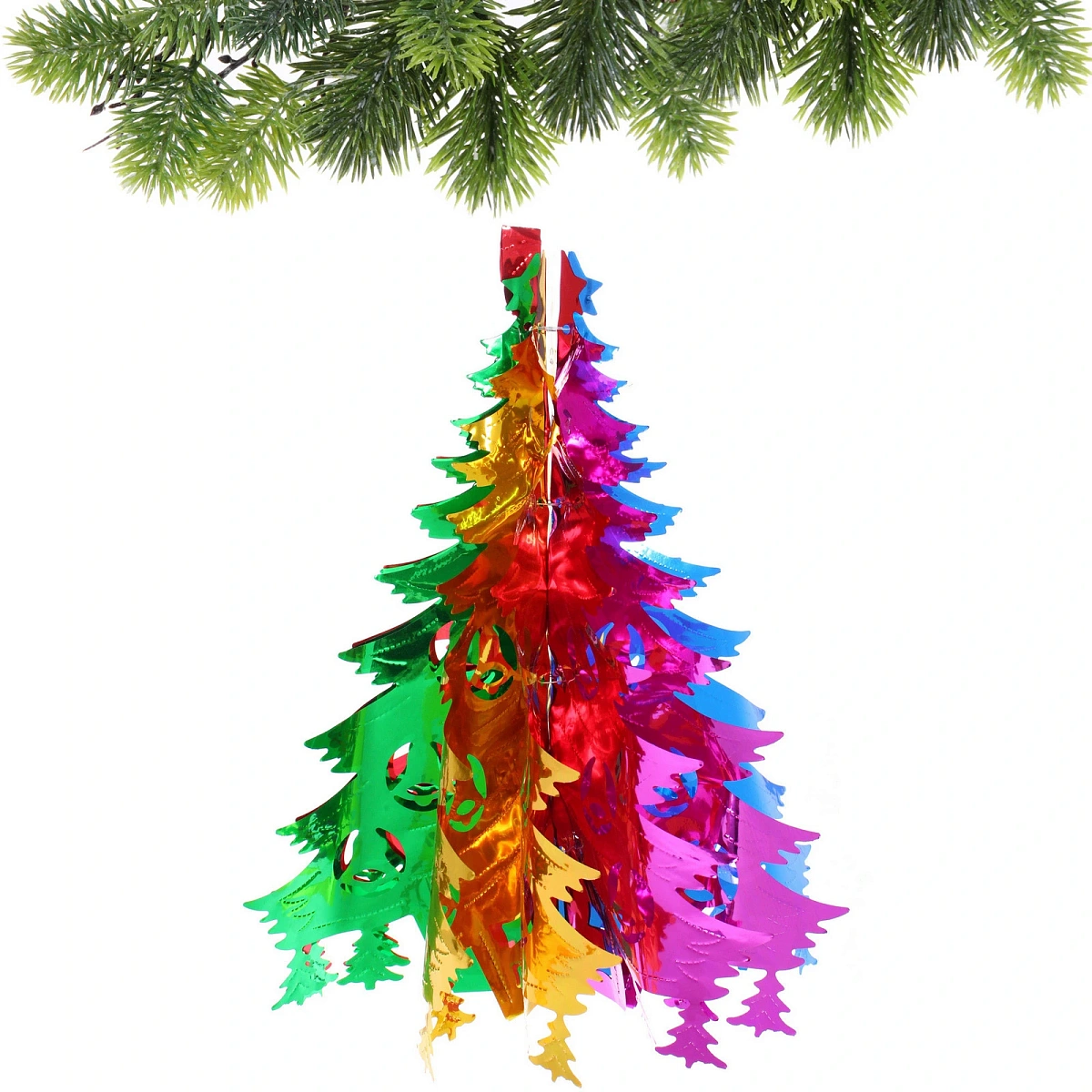 Украшение фольгированное "Волшебная ёлочка" d-40 см, Мультицвет