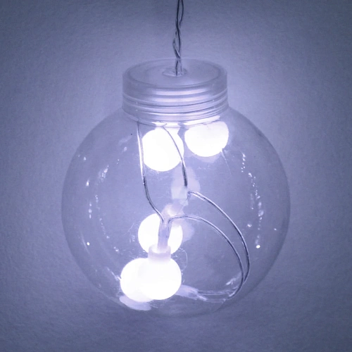 Гирлянда для дома БАХРОМА Снежный шар ш2,5 м в0,60,8м 108 лампы LED, d-8 см, 8 реж IP-20, Белый (возможность соединения)_2