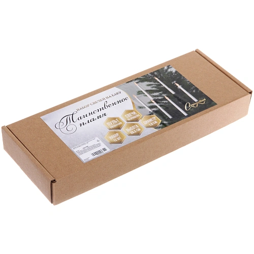 Набор свечей на ёлку на прищепке Таинственное пламя 20,51,6 см (12 шт+пульт ду)_8