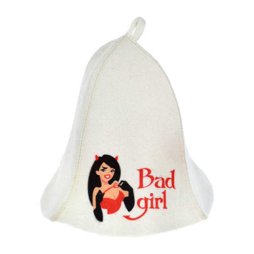 Шапка для бани и сауны «Bad girl» "Hot Pot",  войлок /20