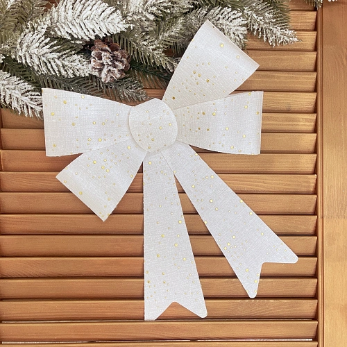 Бант на ёлку "Зимний переполох" 26*33 см, Золото