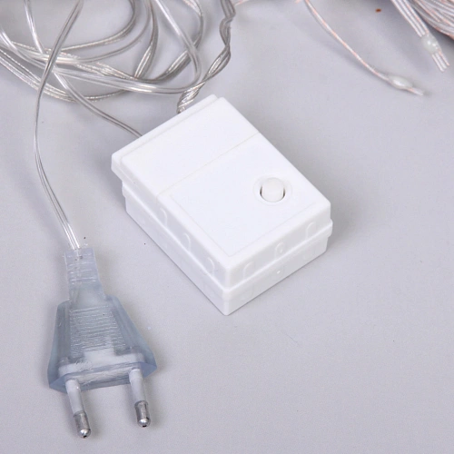 Гирлянда для дома ЗАНАВЕС Звездное сияние 2 м (водопад) 196 ламп LED, 7 режимов, IP-20, 220v, Белый_7