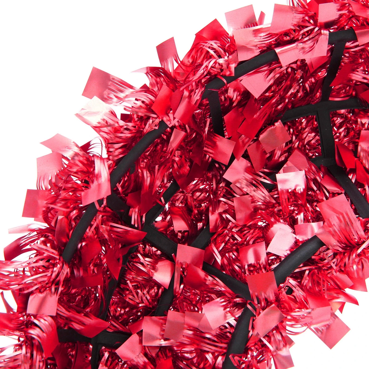 Венок декоративный TINSEL "Изящное сияние" 38 см, Красный