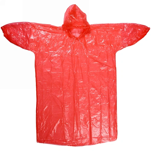 Дождевик "Классик" с капюшоном и завязками 20 Мкрн 115см красный ДоброСад