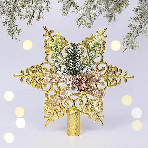 Звезда на ёлку 19*19 см "Хвойная", Золото