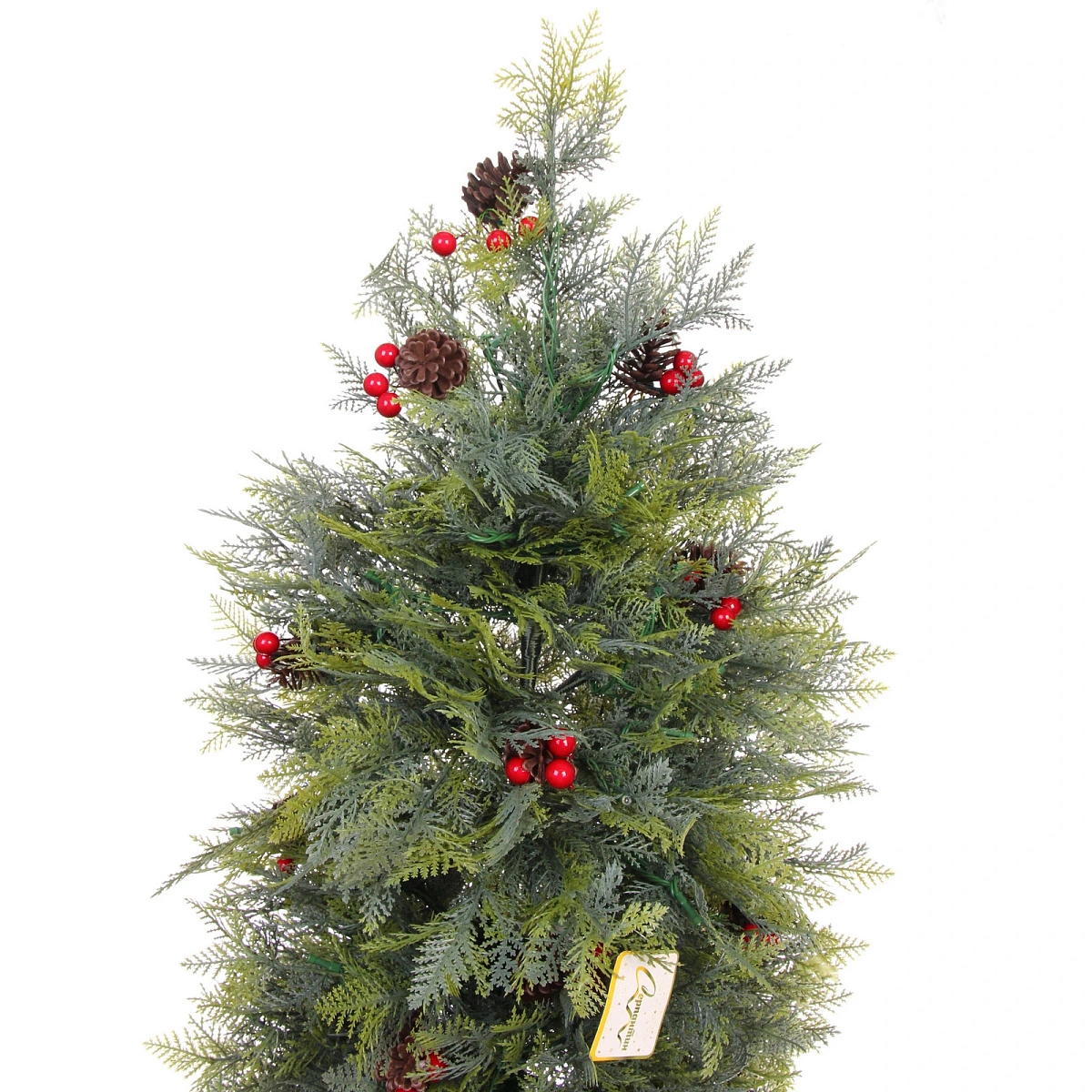 Ёлка светодиодная в горшке "Лесная радость" 90 см, (260 веток) 80 ламп LED, цвет свечения-Теплый белый