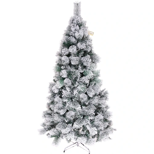 Елка "Зимняя метель" 210 см, ПВХ+леска с белым напылением (970 веток)