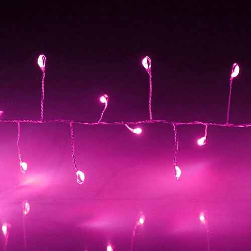 Гирлянда для дома 2,0 м 150 ламп LED  Мишура, IP-40, Розовый_3