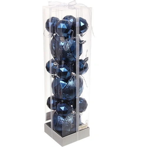 Набор шаров Miracle 10 см + 5 см (15 предметов), Сапфир_3