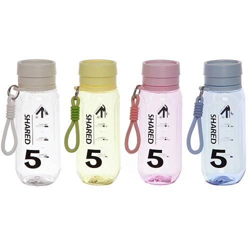 Бутылка питьевая пластиковая 680мл "Отличный день", микс цветов