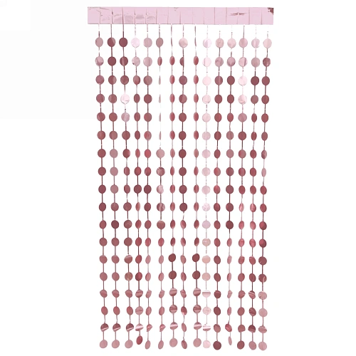 Занавес фольгированный "Шар" ш1м, в1.9м (матовый), розовое золото