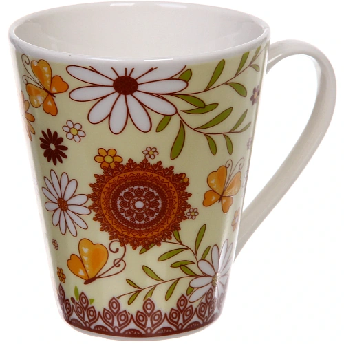 Кружка керамическая 350мл Летние узоры, микс цветов_5
