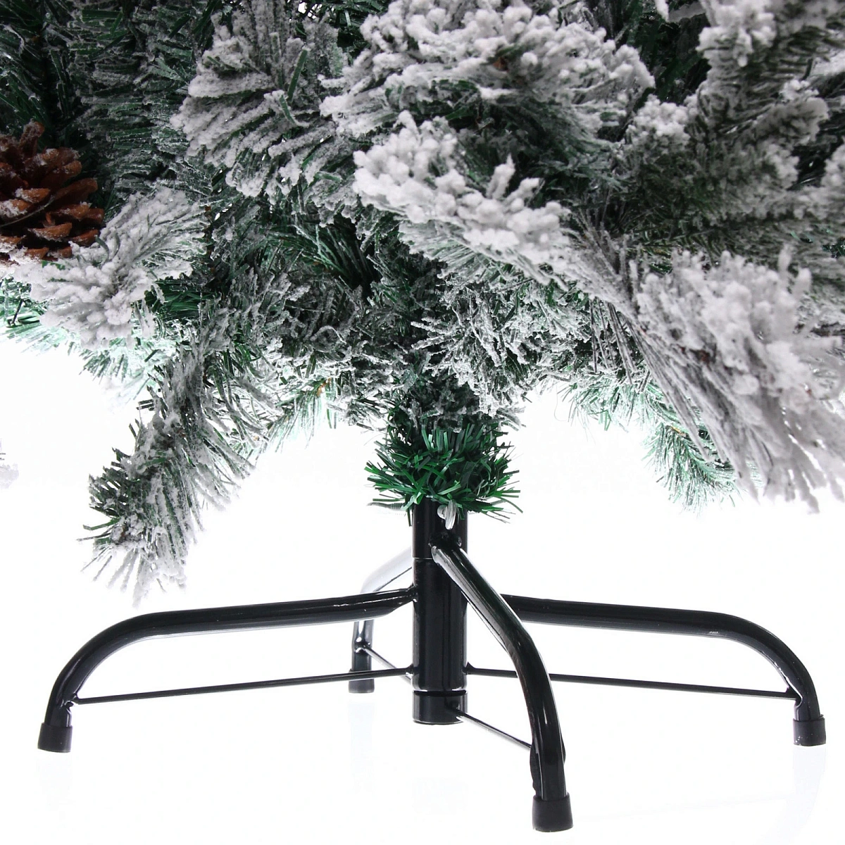 Елка "Заснеженная принцесса" 120 см, ПВХ, леска, резина с белым напылением (355 веток)