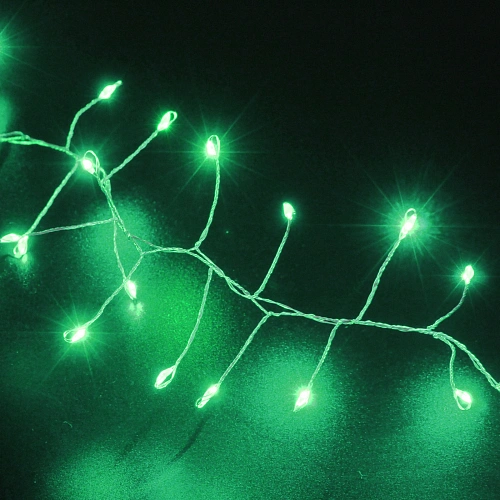 Гирлянда для дома 2,0 м 150 ламп LED  Мишура, IP-40, Зеленый_10