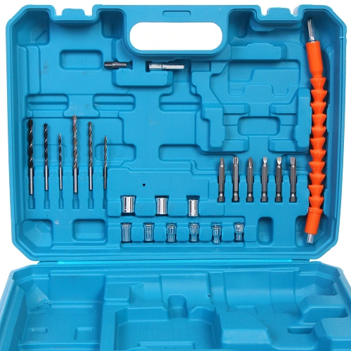 Дрель-шуруповерт аккумуляторная Mengtai (18В, 2,0Ач Li-ion аккум 2шт, ЗУ) MGT-10_6