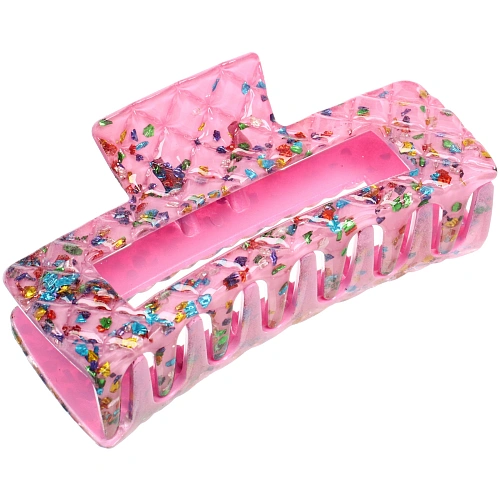 Заколка - краб для волос AKS - VIENTO, микс 6 цветов, прямоугольник, 10,54см _11