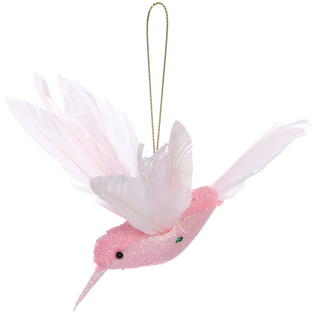 Украшение новогоднее "Колибри" 2,5*7*13 см, Розовый