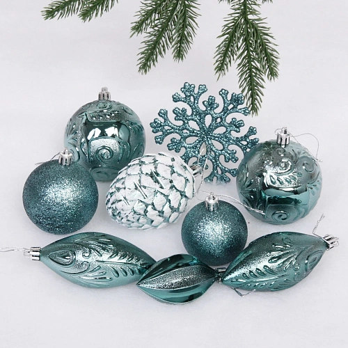 Набор украшений "Рождество" (26 предметов), изумруд