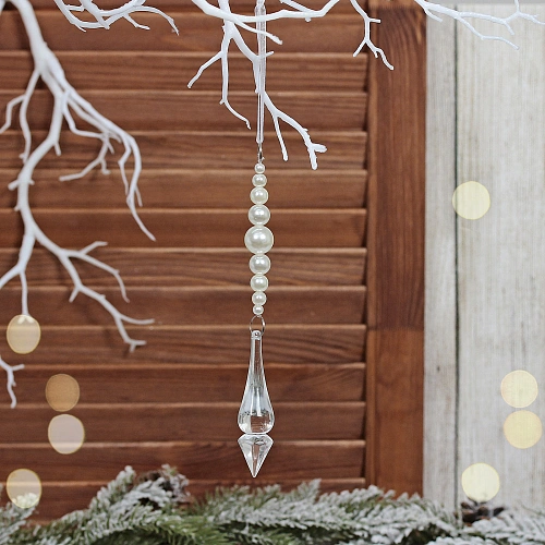 Подвеска "Ледяная ночь" 18 см, Белый